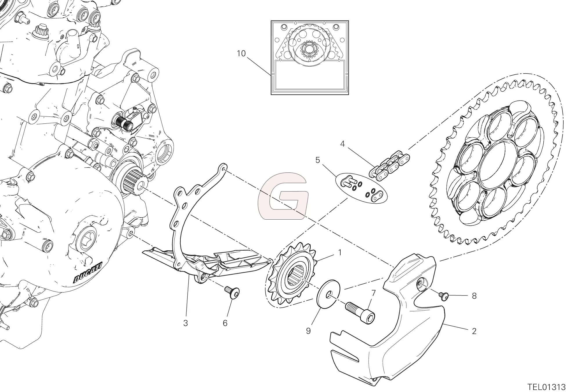 Voortandwiel Ketting
