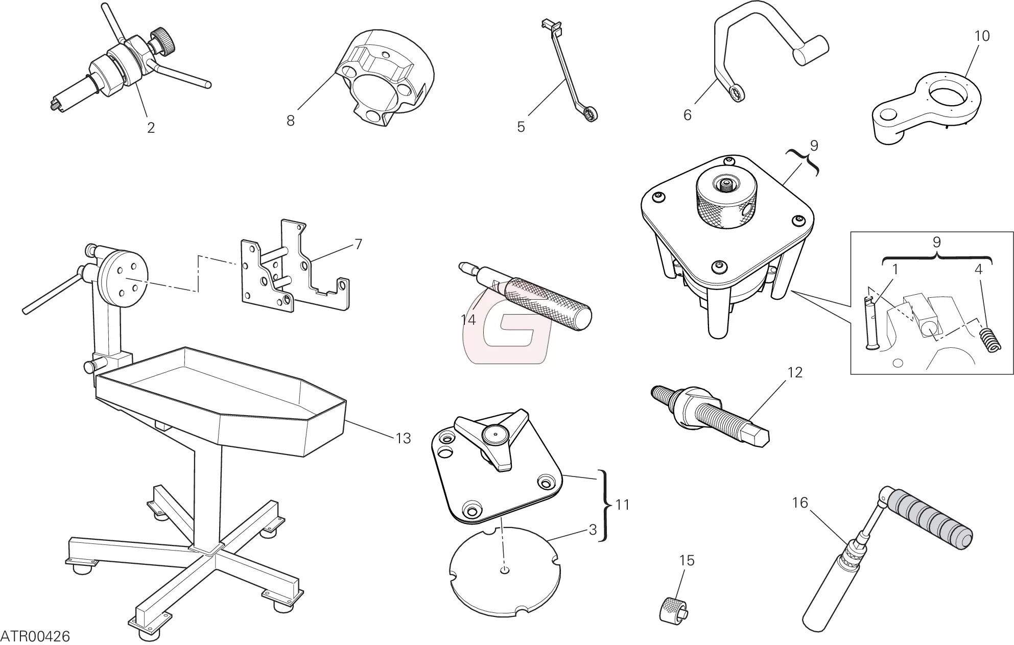 Werkplaats Gereedschappen (motor)