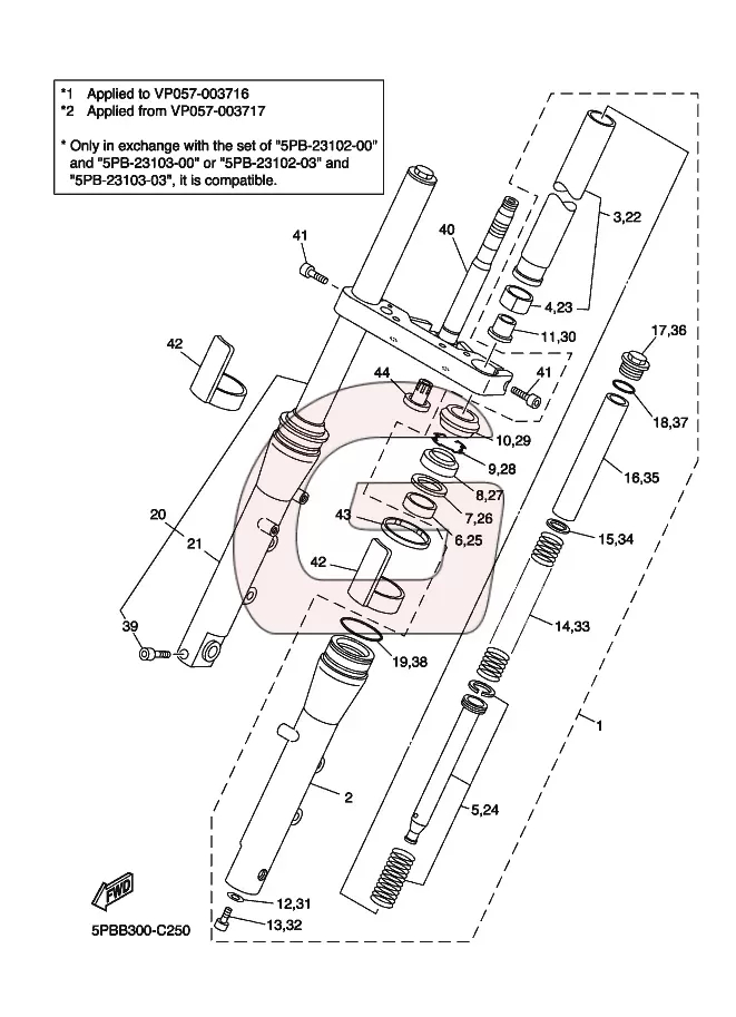 Carter D'arbre à Cardan Pour Yamaha XVS 1100 A Drag Star VP16 (2003) - Référence A3121 - Occasion En Bon état