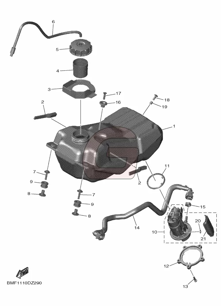 Catálogo de repuestos Yamaha YZ 250F – GHMparts - GHMparts
