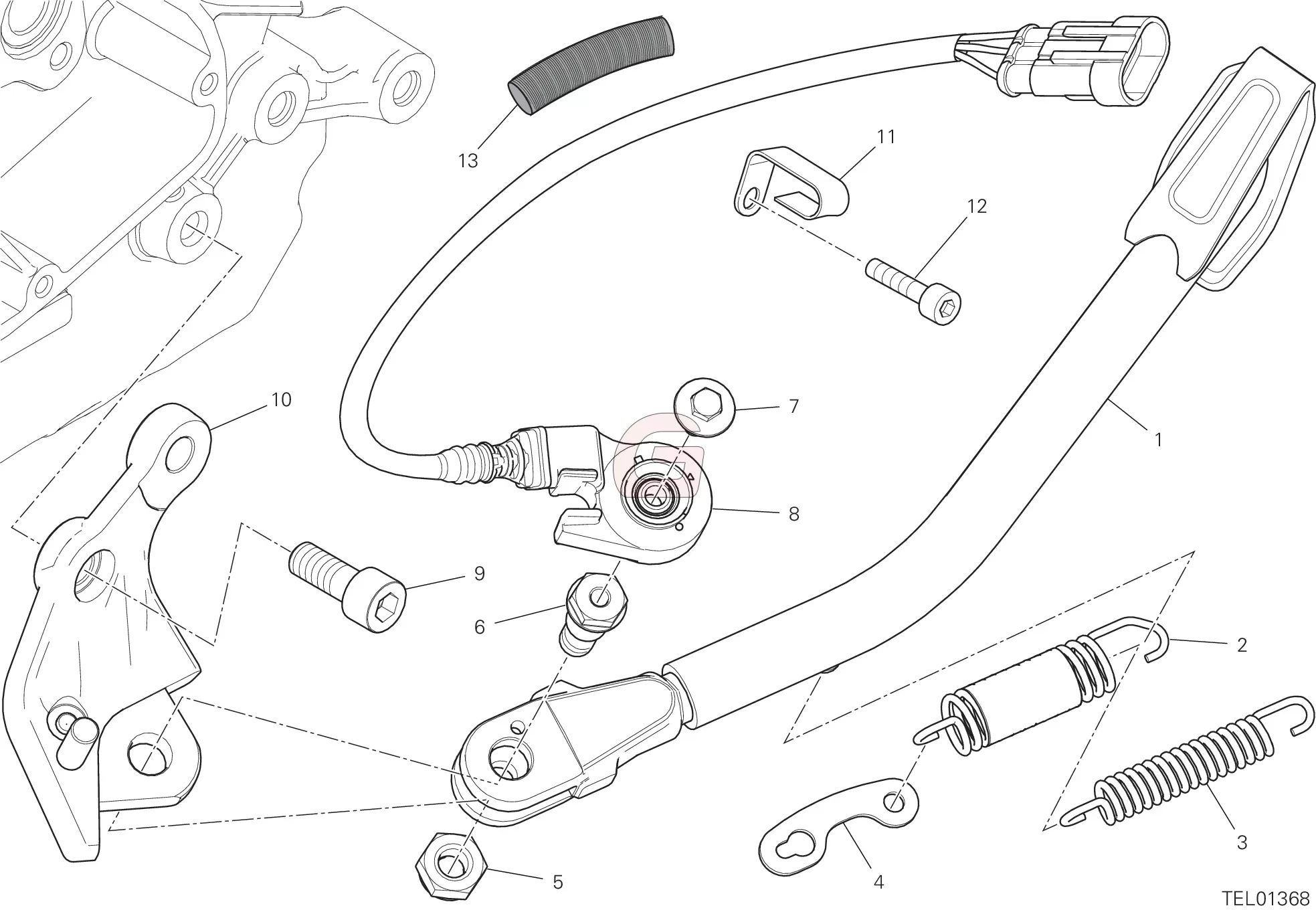Middenbok Zijstandaard