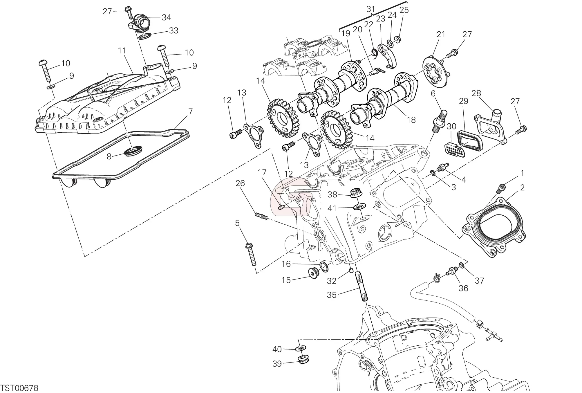 Verticale Cilinderkop Timing