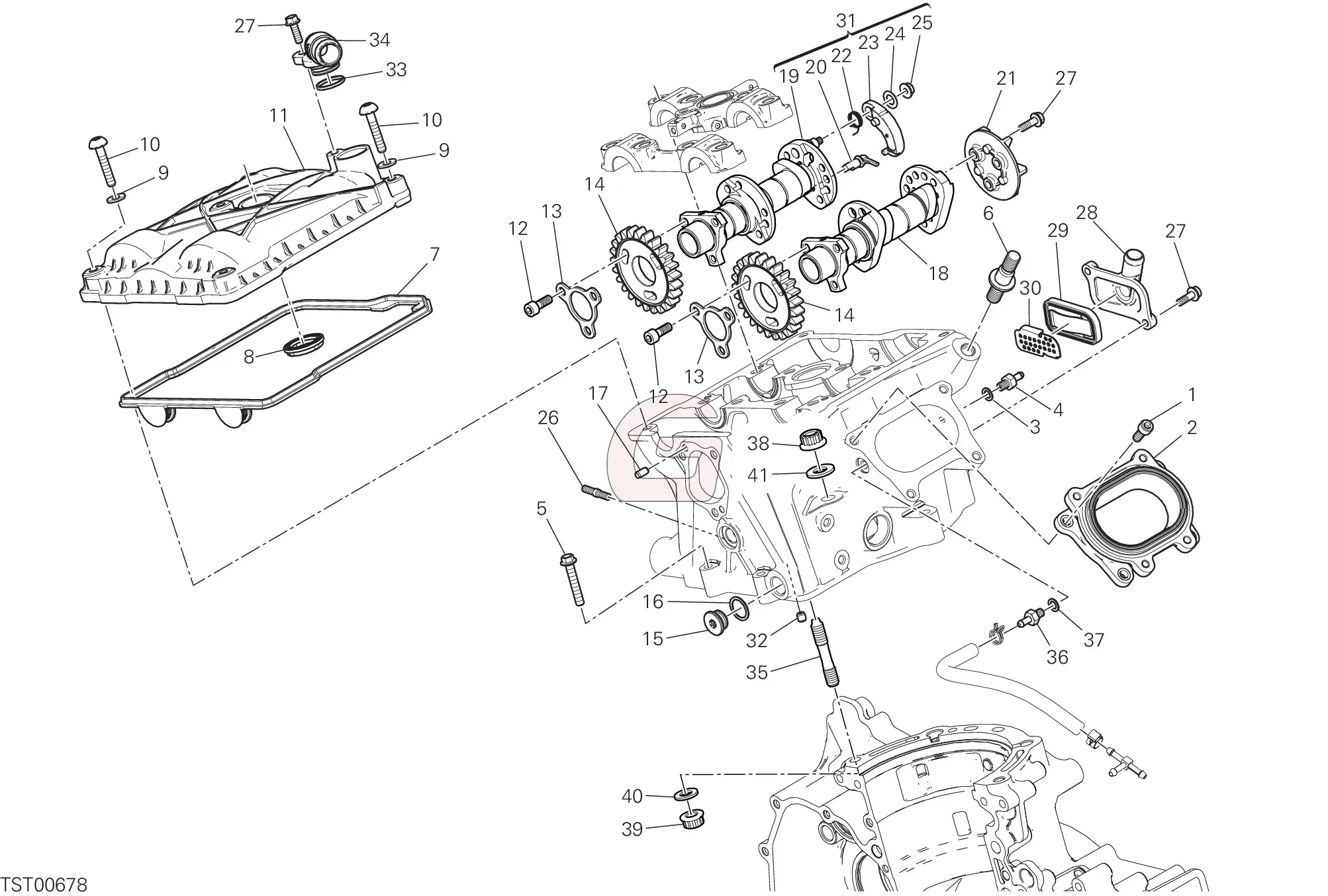 Verticale Cilinderkop Timing