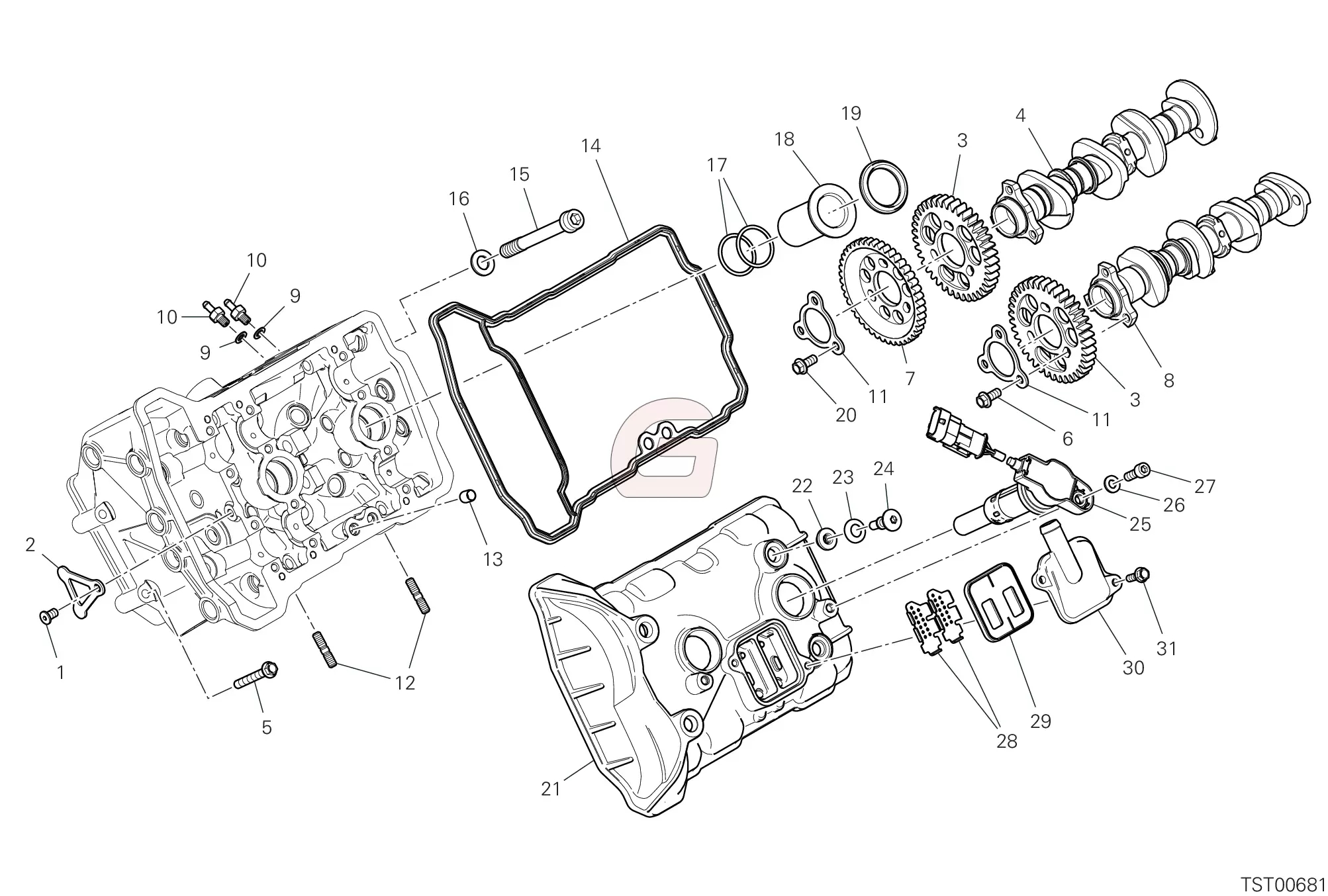 Voorste Cilinderkop Timing Systeem