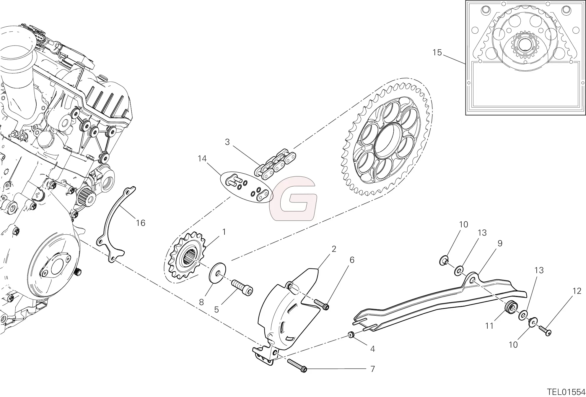 Voortandwiel Ketting