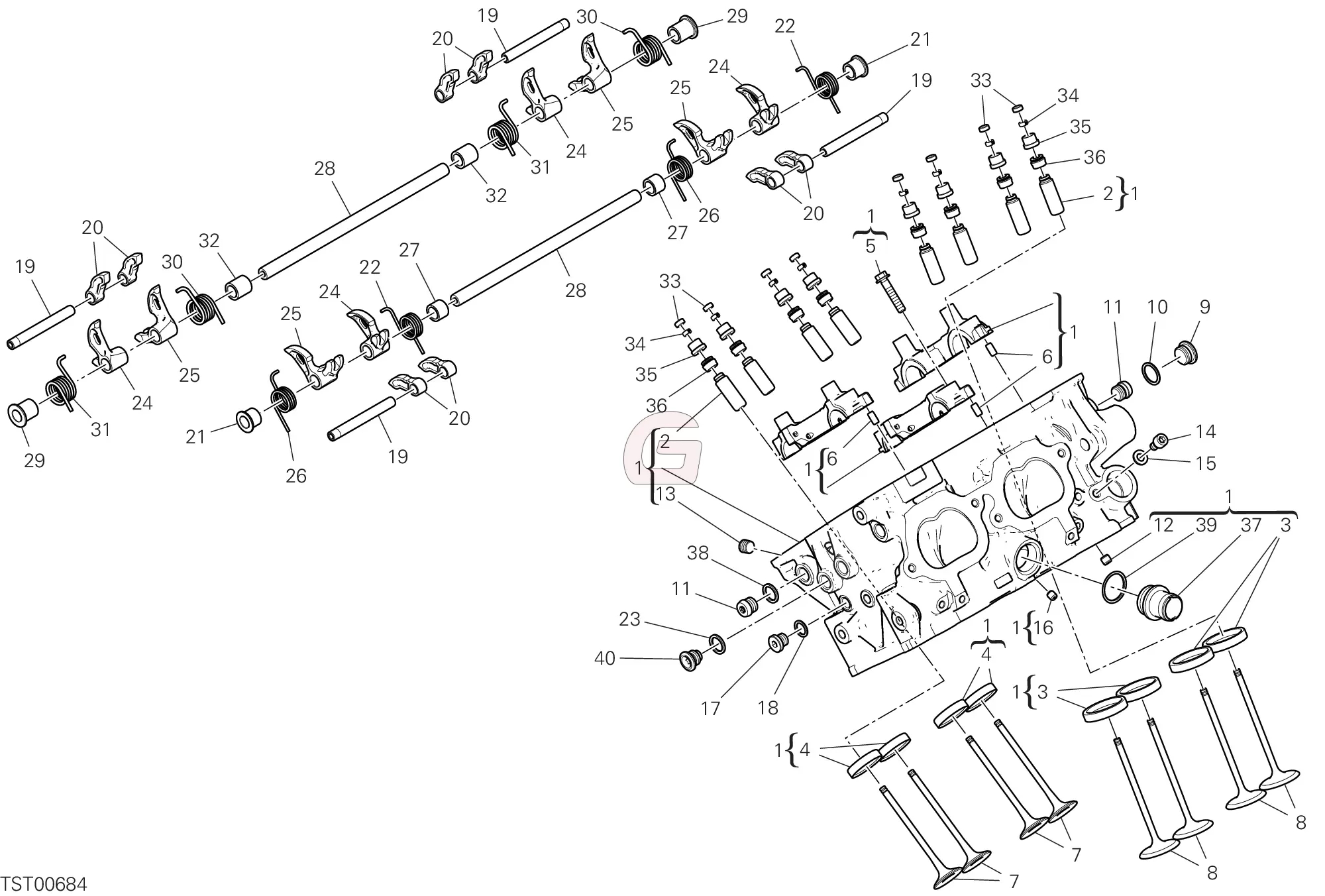 Cylinderkop Achterzijde