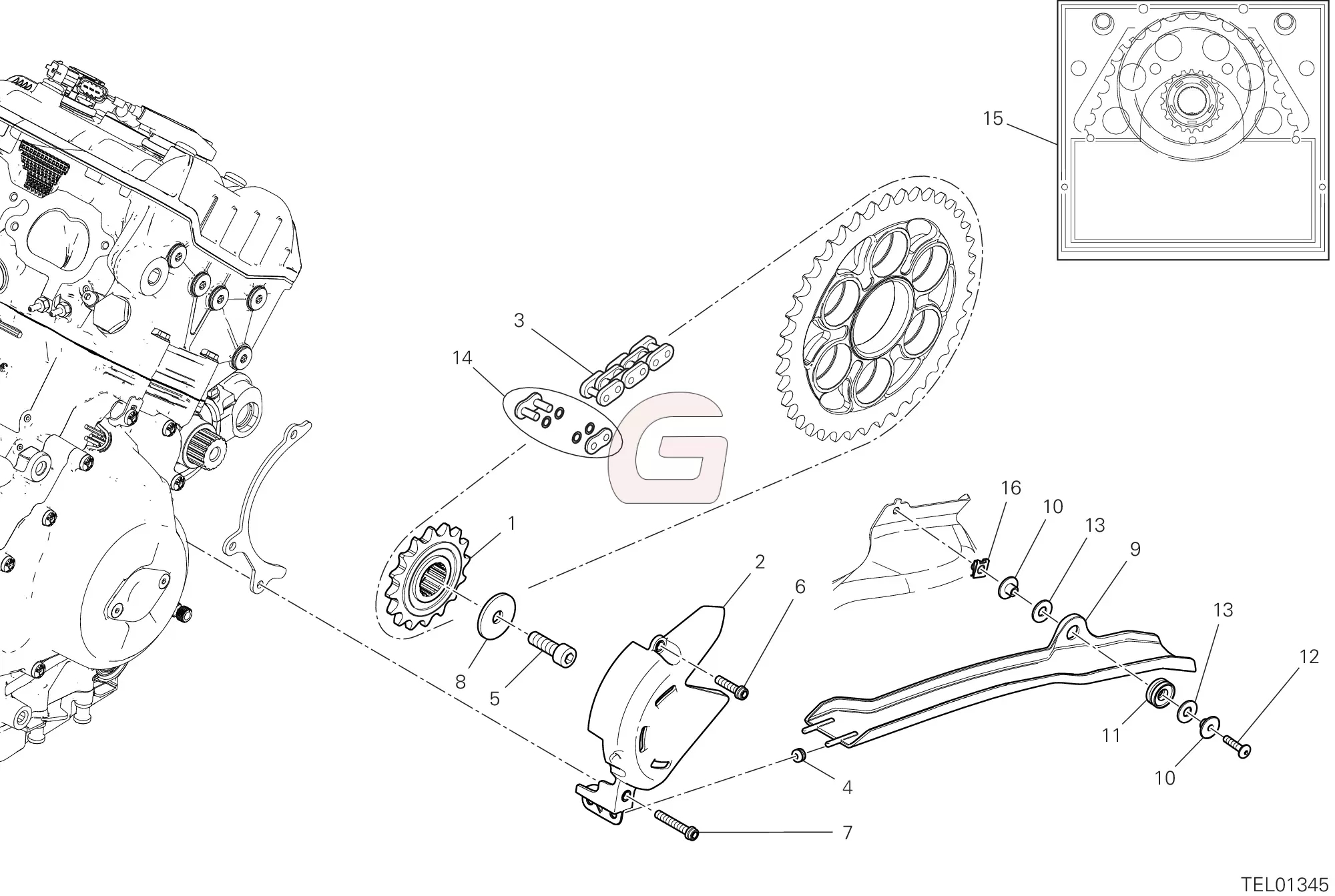 Voortandwiel Ketting