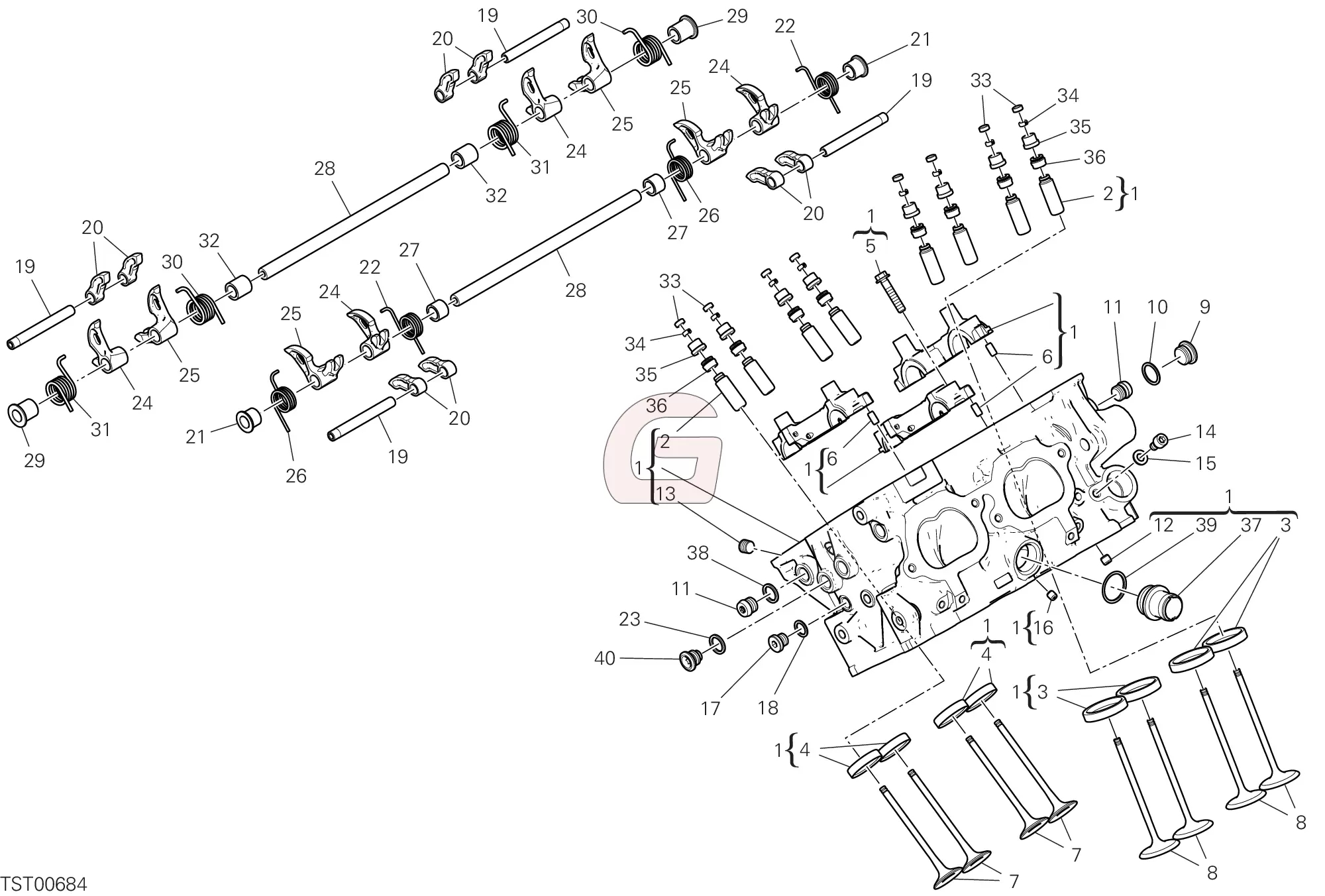 Cylinderkop Achterzijde