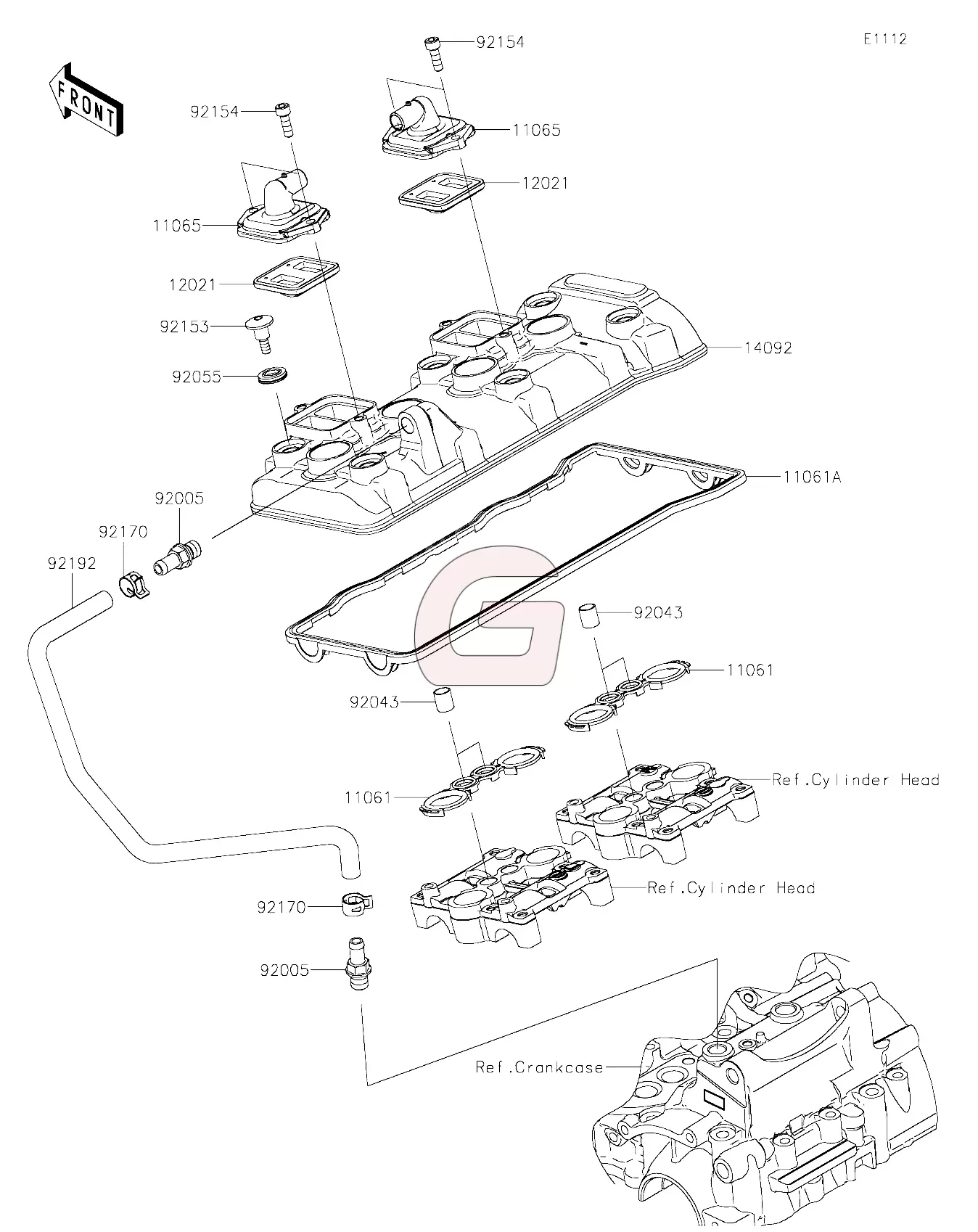 Tube De Fourche Gauche Pour Kawasaki ZX6R Ninja 600 - Référence GPA-1017336500, Occasion 50 000 Km