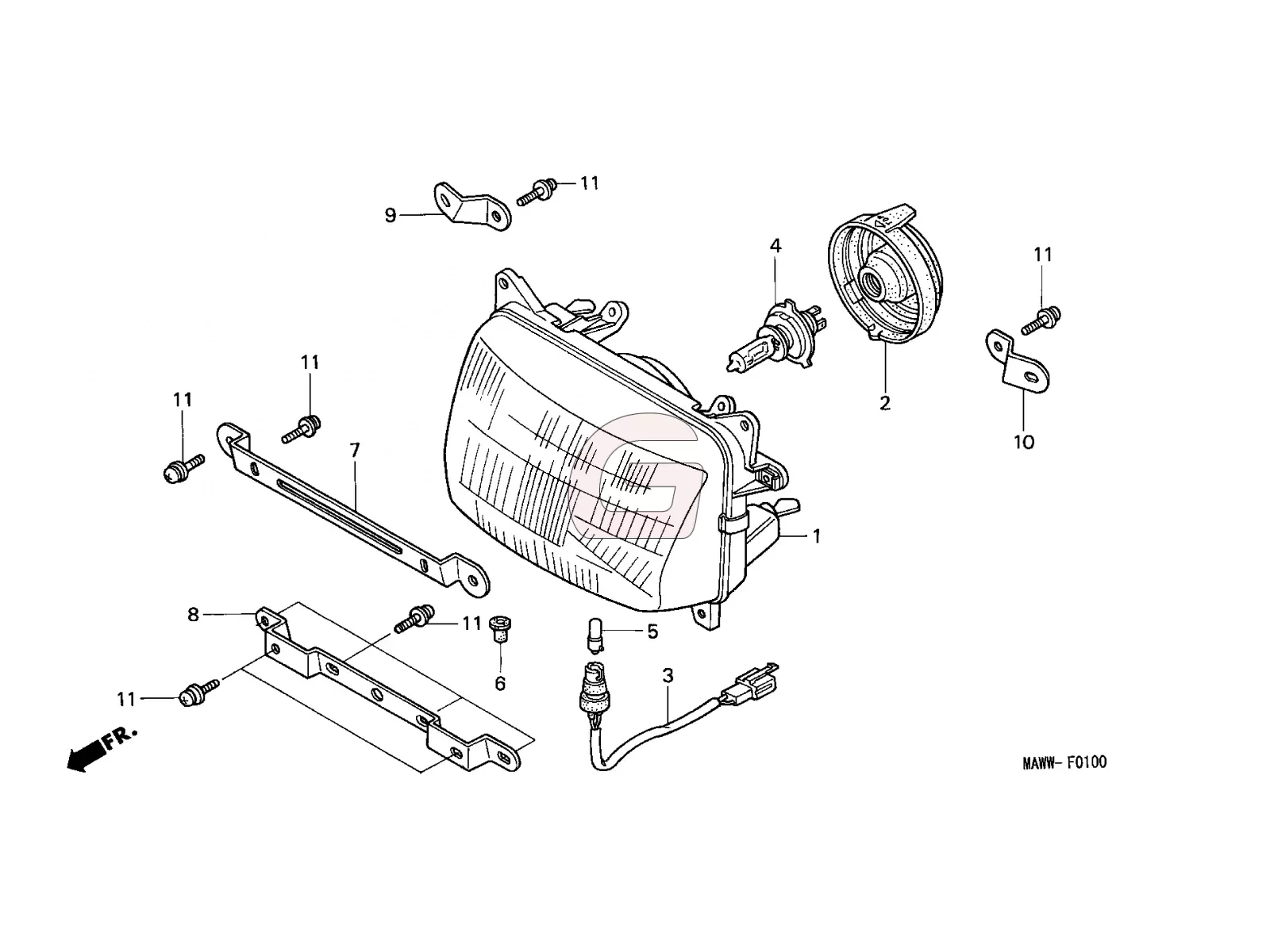 OEM steering wheel for Honda Transalp XLV600 1987-1999
