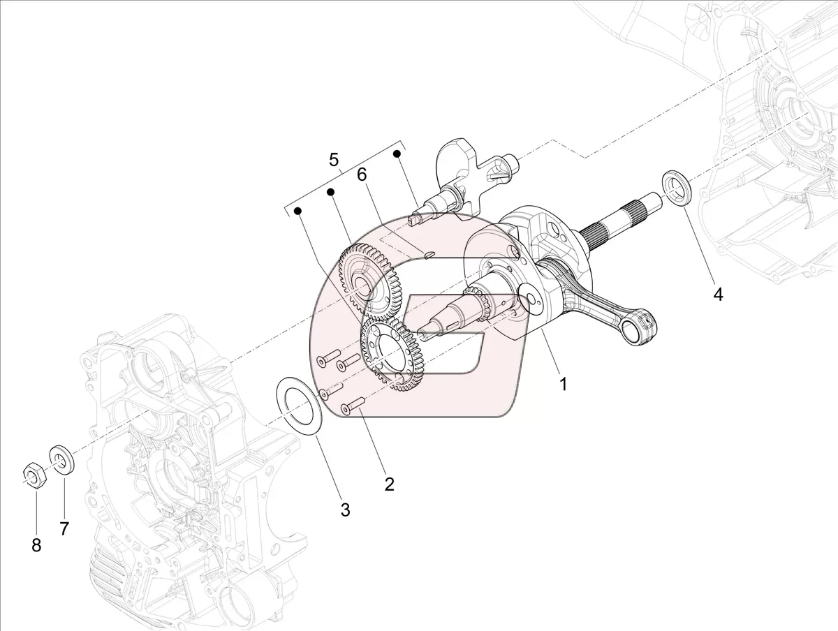 Douille Silentbloc Pour Scooter Piaggio 125 MP3 (2006) - 16x18/23x20mm - Pièce D'origine